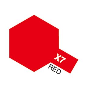 X-7 Red, Acrylic Mini 10 ml (penselmaling, blank) - Tamiya